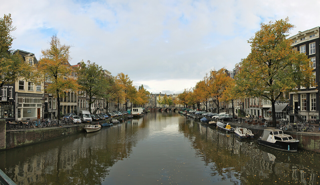Panoramic photo of Amsterdam