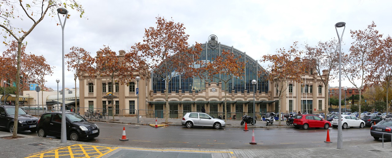 Estación del Norte, Barcelona. Panoramic photo